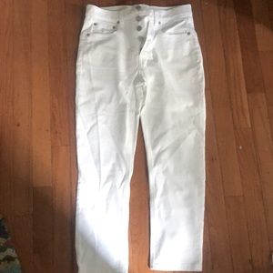 Brand new button-fly GAP high-waisted white jeans!